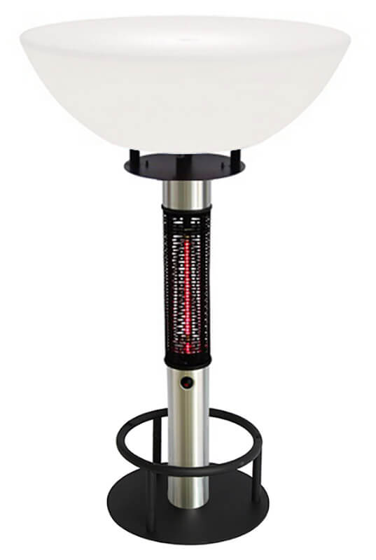 Stufa Elettrica Tavolo Riscaldante da Esterno 1500W con Luce LED Kraus Rea-1