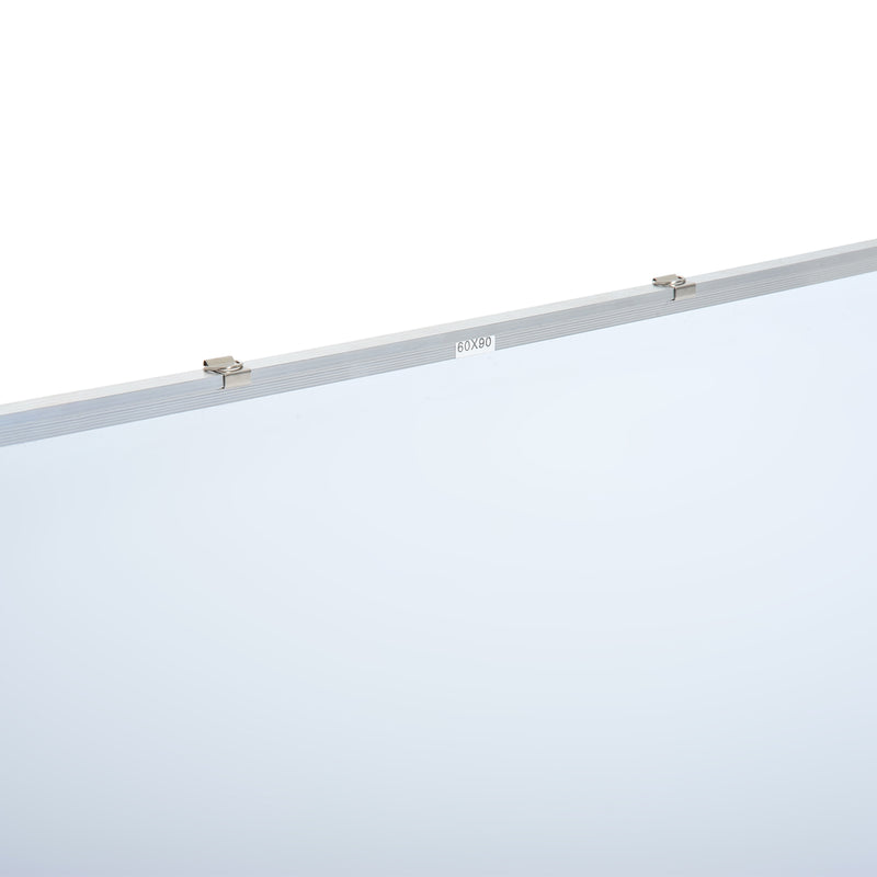 Lavagna Magnetica da parete 90x60 cm in alluminio Bianco -7