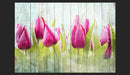 Fotomurale - Tulipani su Un Legno Bianco 400X280 cm Carta da Parato Erroi-2
