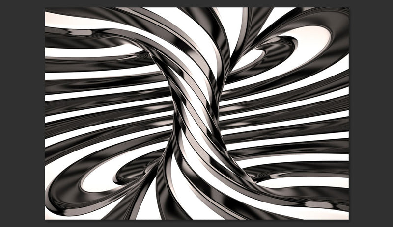 Fotomurale - Black And White Swirl 400X280 cm Carta da Parato Erroi-2