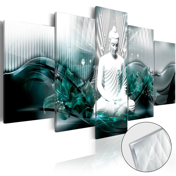 prezzo Quadro Su Vetro Acrilico - Azure Meditation 100x50cm Erroi