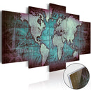 Quadro su Vetro Acrilico - Acrylic Prints - Bronze Map II 100x50cm Erroi-1