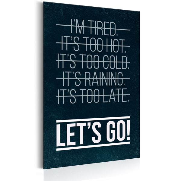 prezzo Targa In Metallo - Life Manifesto - Let'S Go! 31x46cm Erroi