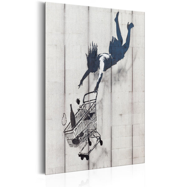 acquista Targa In Metallo - Shop Til You Drop By Banksy 31x46cm Erroi
