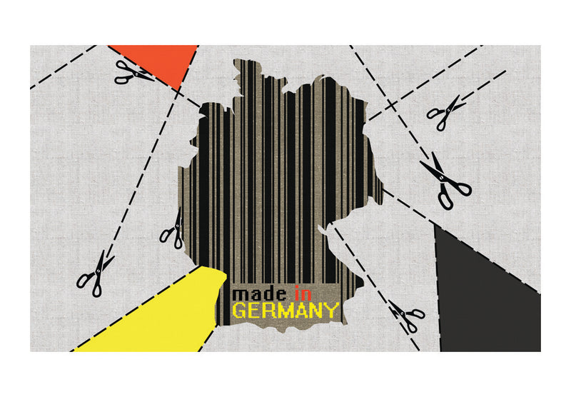 Carta da Parati Fotomurale - Carta Stradale, Germania - Codice a Barre 450x270 cm Erroi-2