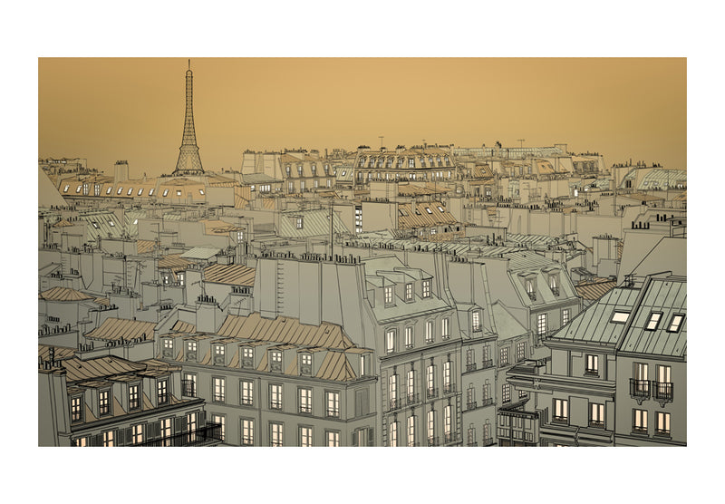 Carta da Parati Fotomurale - Buona Notte Parigi! 450x270 cm Erroi-2