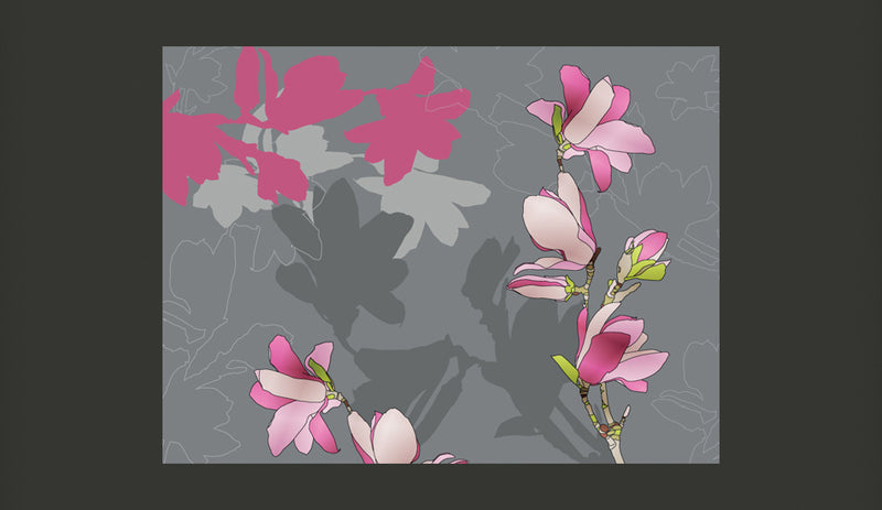 Fotomurale - Magnolia Rosa 350X270 cm Carta da Parato Erroi-2