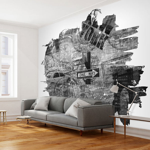 prezzo Fotomurale - Black-And-White New York Collage Carta Da Parato Erroi