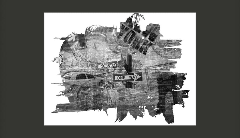 Fotomurale - Black-And-White New York Collage 350X270 cm Carta da Parato Erroi-2