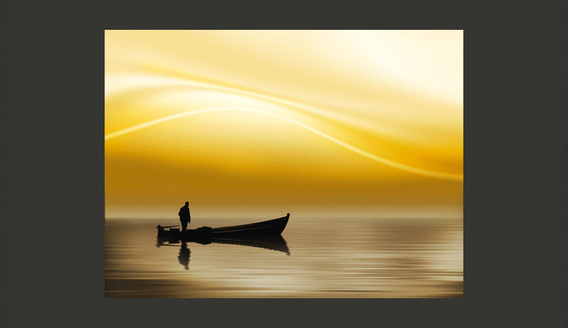 Fotomurale - Fishing At Sunset 350X270 cm Carta da Parato Erroi-2