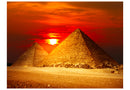 Carta da Parati Fotomurale - La Necropoli di Giza Al Tramonto Del Sole 200x154 cm Erroi-2