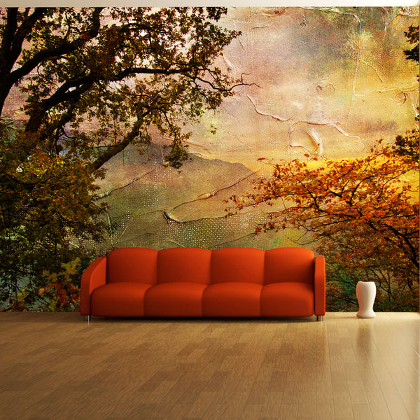 acquista Carta Da Parati Fotomurale - Painted Autumn 200x154cm Erroi