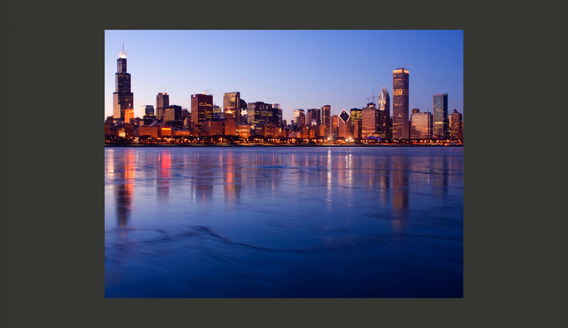 Fotomurale - Icy Downtown Chicago 200X154 cm Carta da Parato Erroi-2