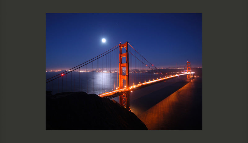 Fotomurale - Il Golden Gate di Notte 200X154 cm Carta da Parato Erroi-2