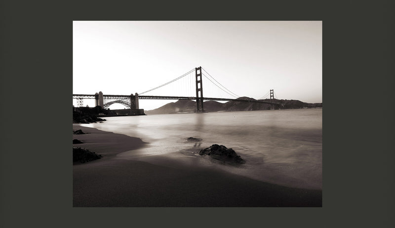 Fotomurale - San Francisco: Il Golden Gate in Bianco e Nero 200X154 cm Carta da Parato Erroi-2