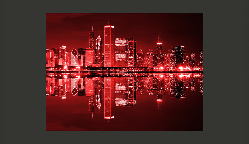 Fotomurale - Chicago in Rosso 200X154 cm Carta da Parato Erroi-2