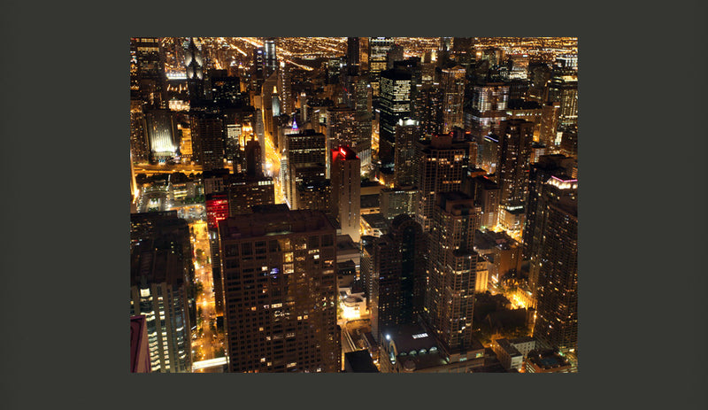 Fotomurale - CittÃ  di Notte: Chicago, Stati Uniti 200X154 cm Carta da Parato Erroi-2