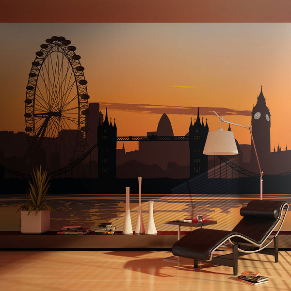 online Carta Da Parati Fotomurale - Vista Su London Eye 200x154cm Erroi
