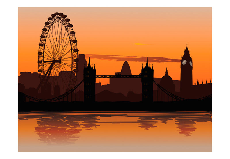 Carta da Parati Fotomurale - Vista su London Eye 200x154 cm Erroi-2