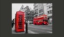 Fotomurale - Cabina Telefonica e Autobus a Due Piani: Londra 200X154 cm Carta da Parato Erroi-2
