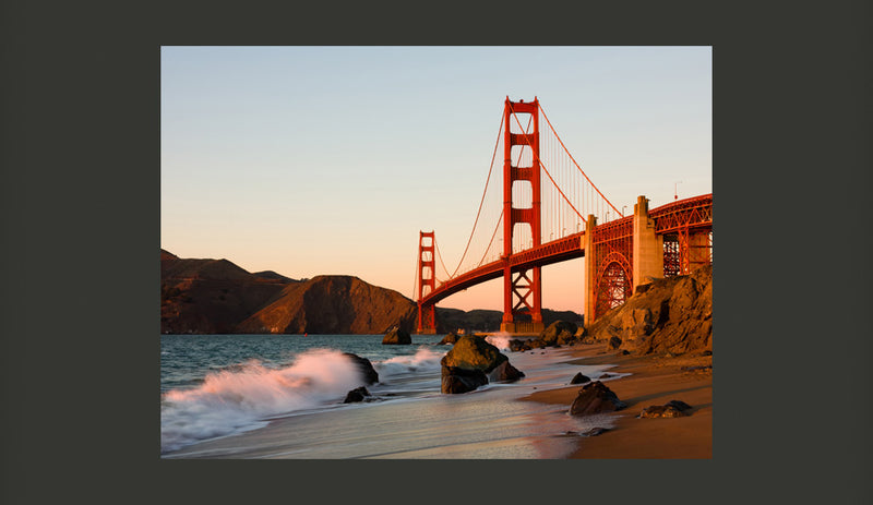 Fotomurale - Il Golden Gate Bridge - Tramonto, San Francisco 200X154 cm Carta da Parato Erroi-2