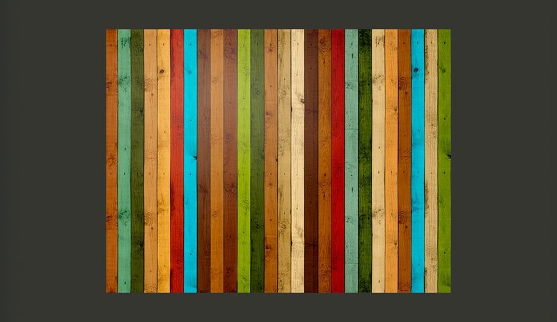Fotomurale - Wooden Rainbow 200X154 cm Carta da Parato Erroi-2