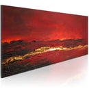 Quadro Dipinto - Oceano Rosso 100x40cm Erroi-1