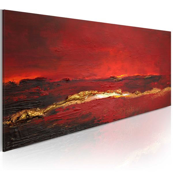 sconto Quadro Dipinto - Oceano Rosso 100x40cm Erroi