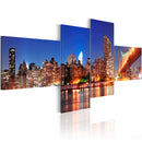 Quadro - Panorama Notturno - New York 100x45cm Erroi-1