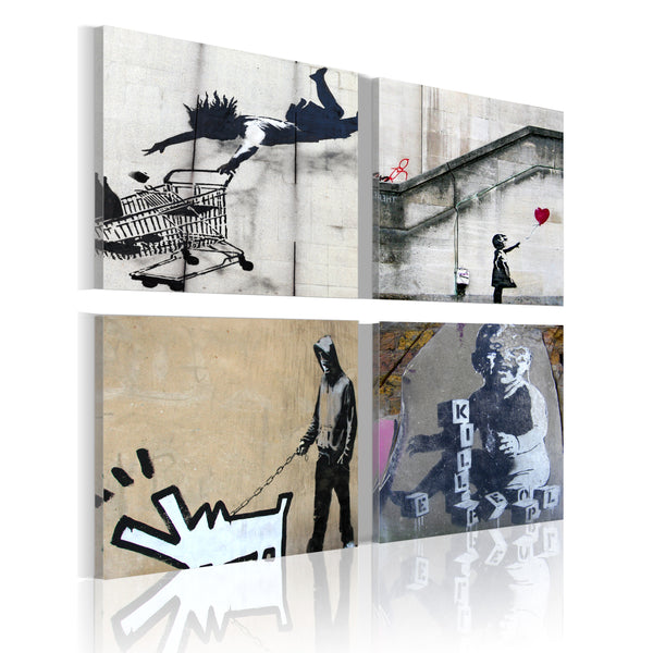 Quadro - Banksy Quattro Idee Creative Erroi online