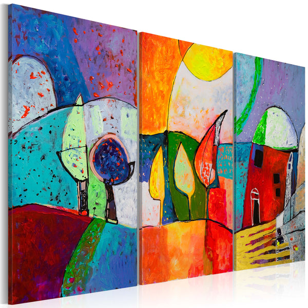 Quadro Dipinto - Paesaggio Colorato 120x80cm Erroi online