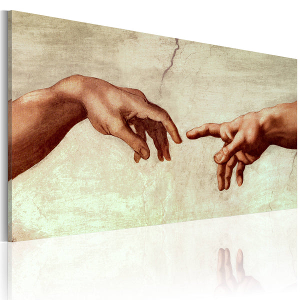 Quadro Dipinto - La Creazione Di Adamo - Frammento 120x60cm Erroi prezzo