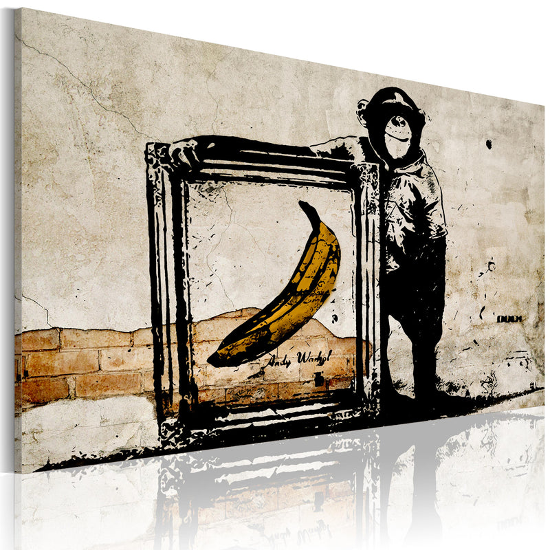 Quadro - Ispirato a Banksy - Seppia 60X40Cm Erroi-1