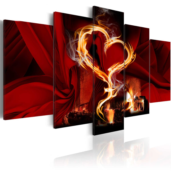 sconto Quadro - Flames Of Love - Heart 100x50cm Erroi