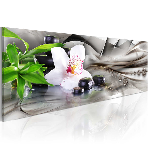 online Quadro - Composizione Zen - Bambù, Orchidee E Pietre 120x40cm Erroi