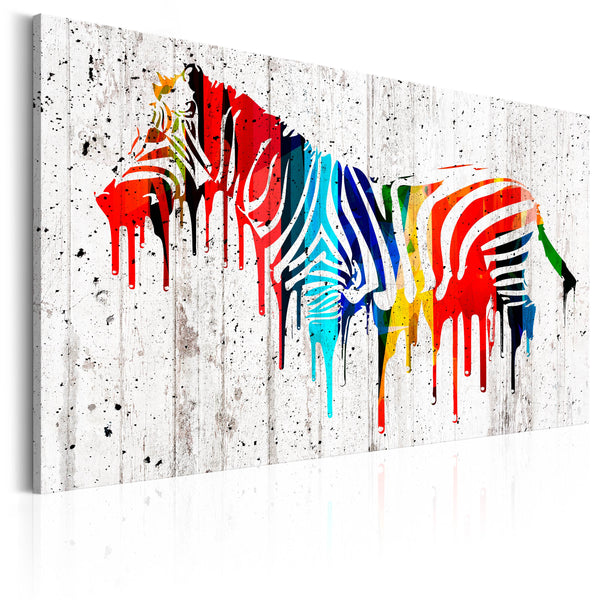 prezzo Quadro - Colourful Zebra Erroi