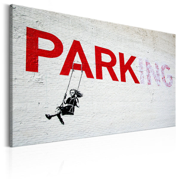 Quadro - Parking Girl Swing By Banksy Erroi sconto
