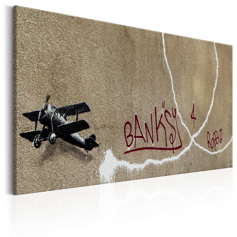 Quadro - Love Plane By Banksy 60X40Cm Erroi-1