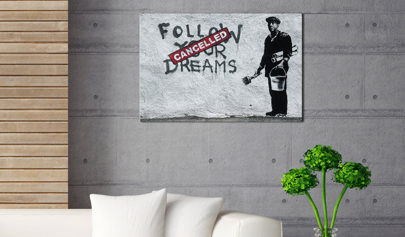 Quadro - Follow Your Dreams Cancelled By Banksy 60X40Cm Erroi-2