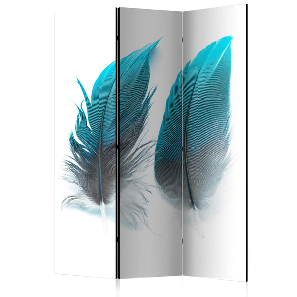 Paravento 3 Pannelli - Blue Feathers 135x172cm Erroi sconto