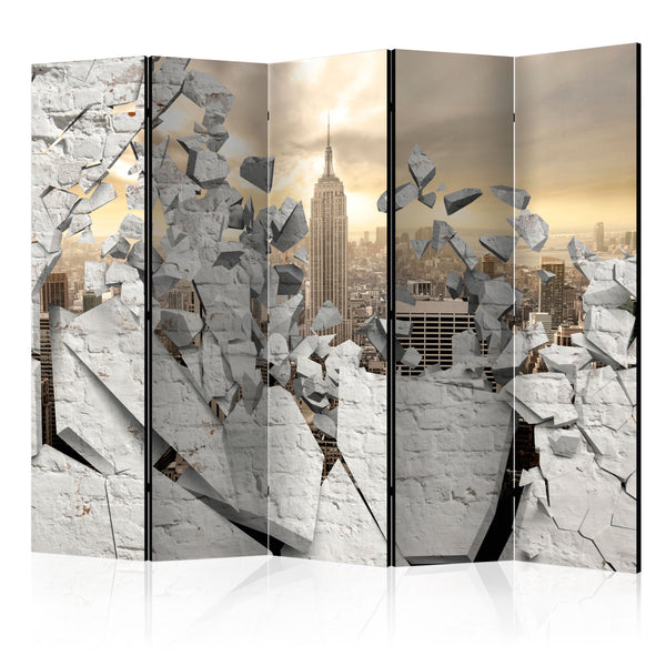 acquista Paravento 5 Pannelli - City Behind The Wall II 225x172cm Erroi