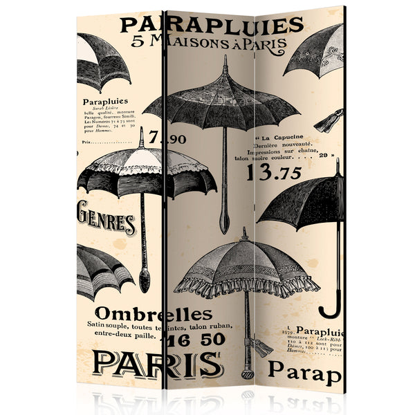sconto Paravento 3 Pannelli - Vintage Umbrellas 135x172cm Erroi