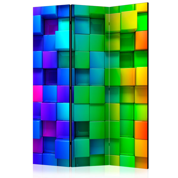 Paravento 3 Pannelli - Colourful Cubes 135x172cm Erroi online