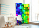 Paravento 3 Pannelli - Colourful Cubes 135x172cm Erroi-2