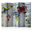 Paravento 5 Pannelli - Graffiti World 225x172cm Erroi-1