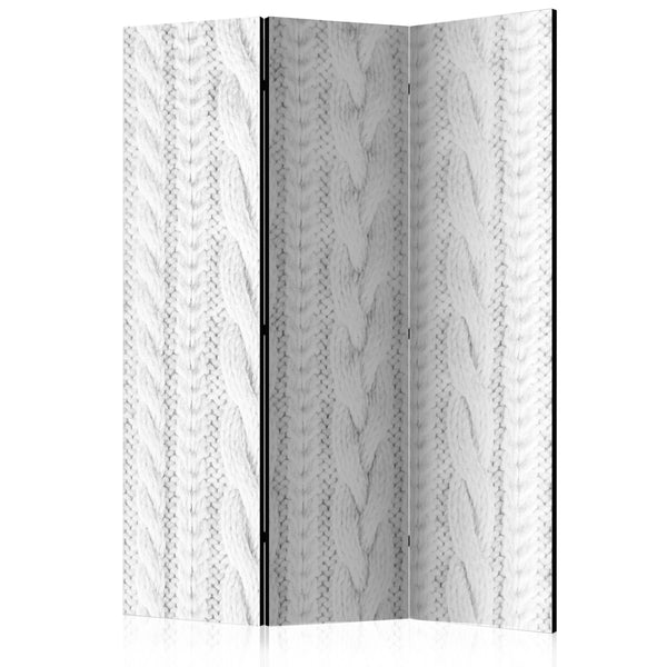 online Paravento 3 Pannelli - White Knit 135x172cm Erroi