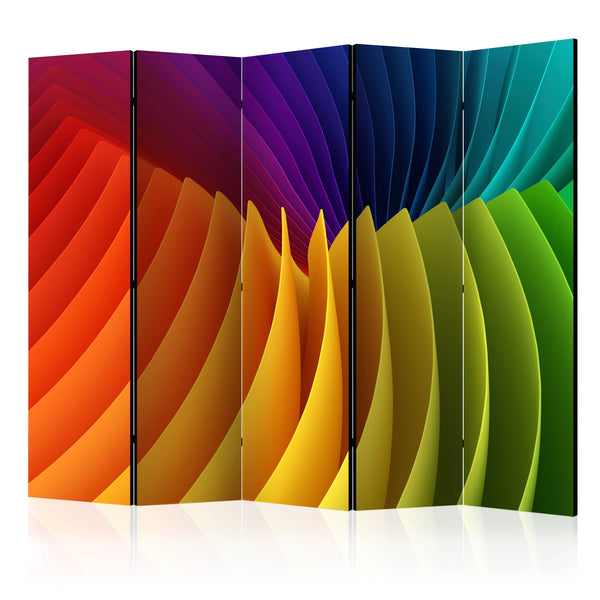 Paravento 5 Pannelli - Rainbow Wave II 225x172cm Erroi prezzo