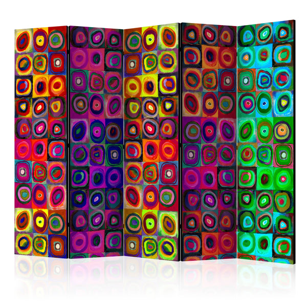 sconto Paravento 5 Pannelli - Colorful Abstract Art II 225x172cm Erroi