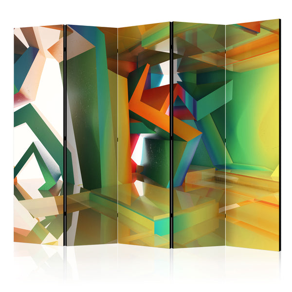 Paravento 5 Pannelli - Colourful Space II 225x172cm Erroi sconto