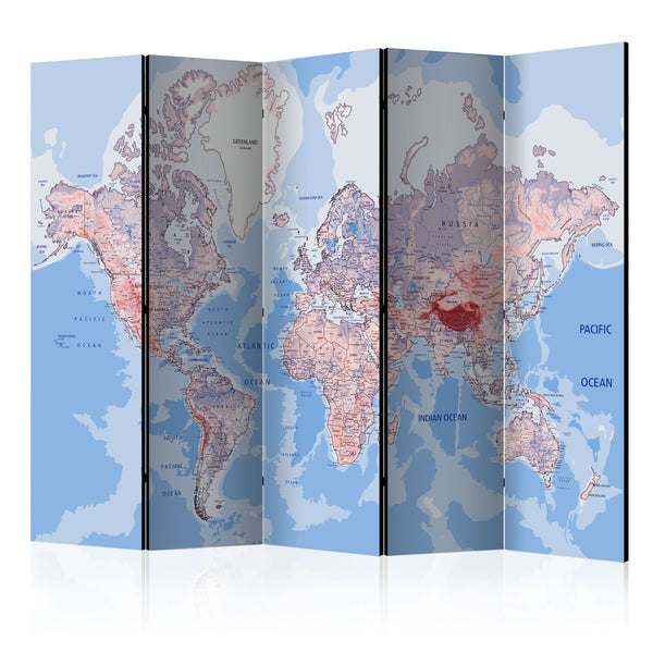 Paravento 5 Pannelli - World Map 2 225x172cm Erroi acquista